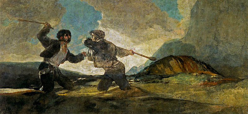 Μαύροι Πίνακες - Μάχη με Ρόπαλα (Πηγή: Museo del Prado)
