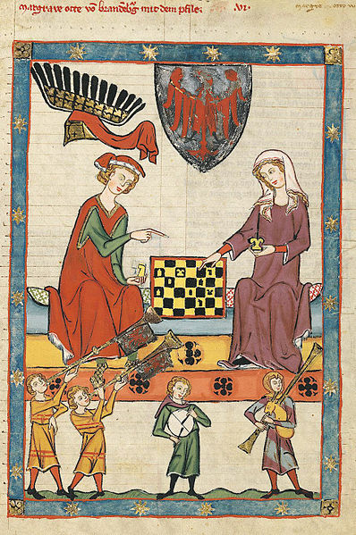 Otto IV of Brandenburg playing chess with a woman, 1305 to 1340. Πηγή Wikipedia