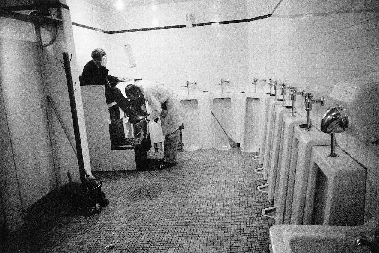 Men's room, railway station. From The Americans © Robert Frank