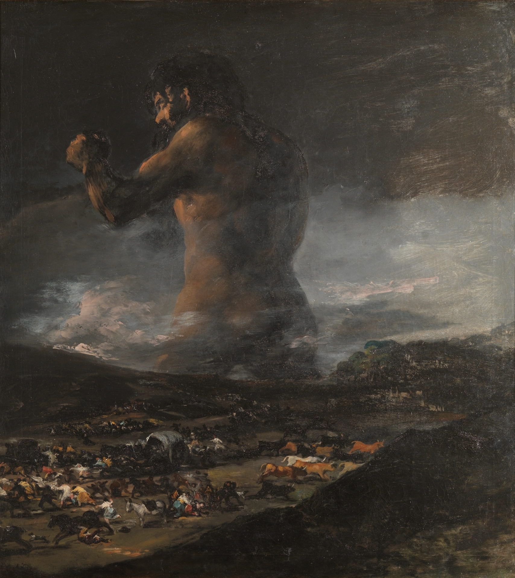El Coloso, πίνακας που αρχικά αποδιδόταν στον Goya για να αποδειχτεί πως ανήκε σε βοηθό του (Πηγή: Museo Del Prado)