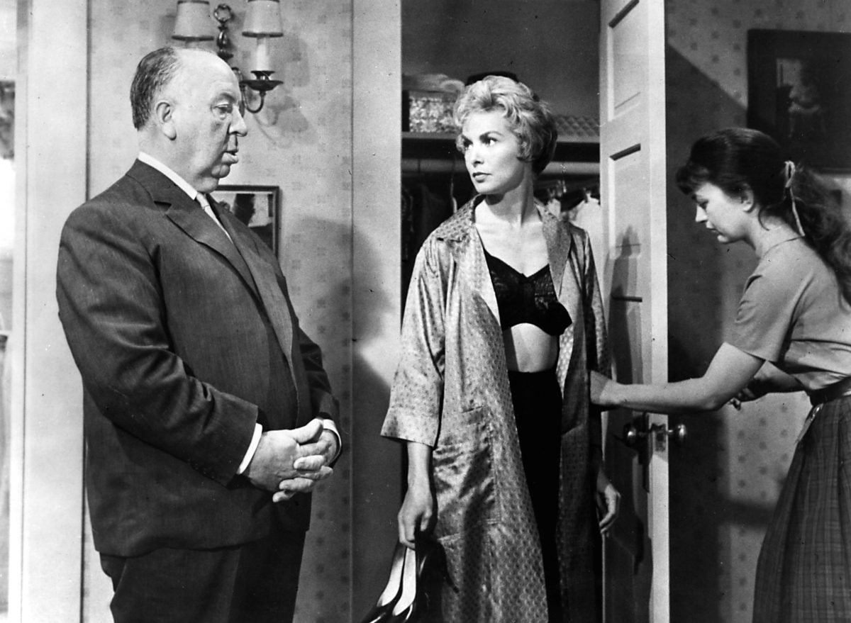 Janet Leigh και Alfred Hitchcock σε στιγμή από τα γυρίσματα