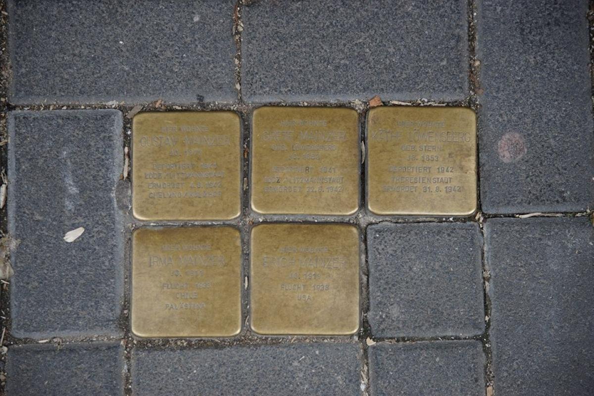 Stolpersteins, Frankfurt (photo by NikosPrassos)
